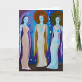 Celestial Vrouwen Abstract Kunstwerk Kaart (Voorkant)
