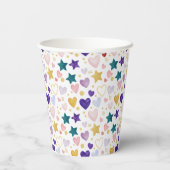Celestial Watercolor Hearts Papieren Bekers (Achterkant)