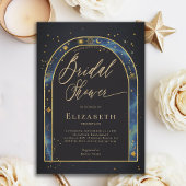 Celestial Waters Arch Starry Zodiac Bridal Shower Kaart