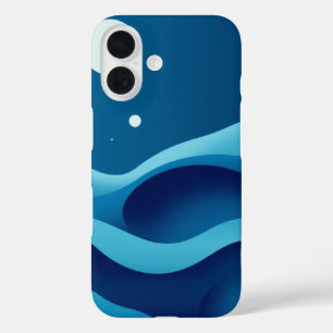 Celestial Waves: een dromerige Abstract iPhone 16 Hoesje