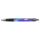 Celestial Waves: het blauw-witte en Paarse marmer Pen (Achterkant)