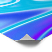 Celestial Waves: het blauw-witte en Paarse marmer Poster (Hoek)