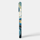 Celestial Waves: The Blue Octopus Fractal Art Case-Mate iPhone Case (Achterkant / Links)