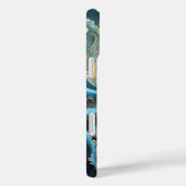 Celestial Waves: The Blue Octopus Fractal Art Case-Mate iPhone Case (Achterkant / Rechts)