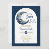 Celestial We zijn over het Moon Navy baby shower Kaart (Voorkant)