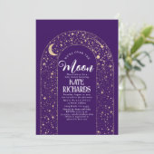 Celestial We zijn over het Moon Starry Baby shower Kaart (Staand voorkant)