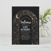 Celestial We zijn over het Moon Starry Baby shower Kaart (Staand voorkant)