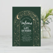 Celestial We zijn over het Moon Starry Baby shower Kaart (Staand voorkant)