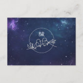 Celestial Wedding Details Kaart met Monogram (Achterkant)