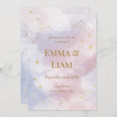 Celestial Wedding Invitation | Constellations Kaart (Voorkant / Achterkant)