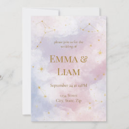 Celestial Wedding Invitation | Constellations Kaart