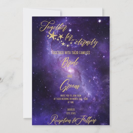 Celestial Wedding Invitation Kaart (Voorkant)