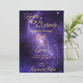 Celestial Wedding Invitation Kaart (Staand voorkant)