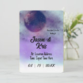 Celestial Wedding Invitation Moon Wedding Invite (Staand voorkant)