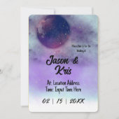 Celestial Wedding Invitation Moon Wedding Invite (Voorkant)