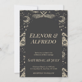 Celestial Wedding Invite Kaart