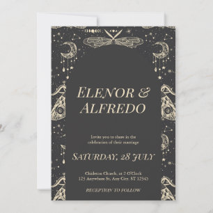 Celestial Wedding Invite Kaart