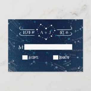 Celestial Wedding RSVP-kaart RSVP Kaartje