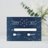 Celestial Wedding RSVP-kaart RSVP Kaartje (Staand voorkant)
