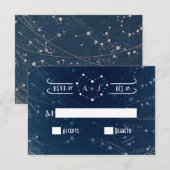 Celestial Wedding RSVP-kaart RSVP Kaartje (Voorkant / Achterkant)