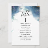 Celestial Wedding Seating Plan Card met gastnaam (Voorkant)