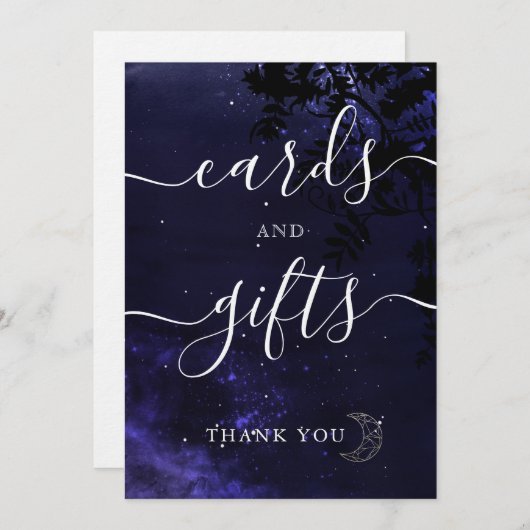 Celestial Wedding Theme Kaarten en Gifts (5 x 7) (Voorkant / Achterkant)