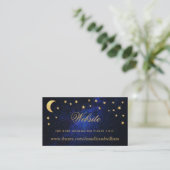 Celestial Wedding Website Gold Stars en Moon Kaart (Staand voorkant)