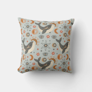 Celestial Whale Bohemian Pattern Kussen