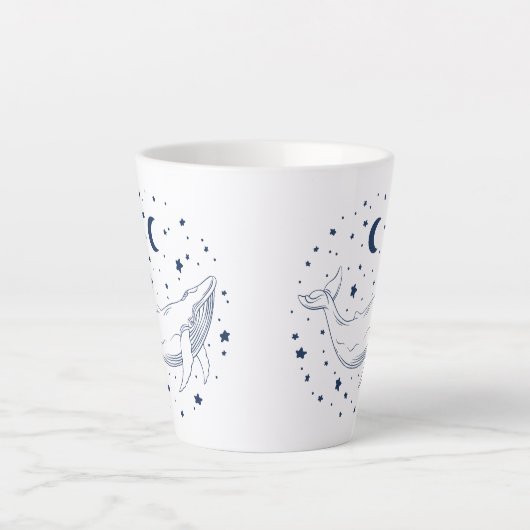 Celestial Whale Latte Mok (Voorkant)