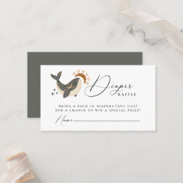 Celestial Whale Luier Raffle Behuizing Kaart Plaatskaartje