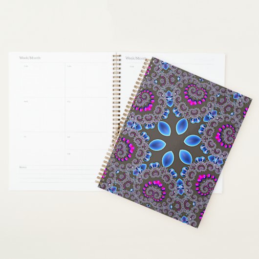 Celestial Whirl Spiral Notebook Planner (Display)