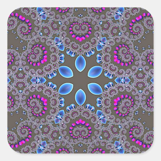 Celestial Whirl Vierkante Sticker (Voorkant)