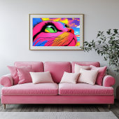 Celestial Whiskers: de droom van een kat Canvas Afdruk