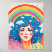 Celestial Whispers: de ruimtharige muze Poster (Voorkant)