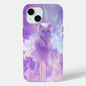 Celestial White Cat – Dromerige en levendige kunst Case-Mate iPhone Case (Achterkant)