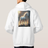 Celestial White Horse Fantasy Art T-shirt 🌄✨ (Achterkant)