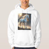 Celestial White Horse Fantasy Art T-shirt 🌄✨ (Voorkant)