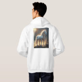 Celestial White Horse Fantasy Art T-shirt 🌄✨ (Achterkant volledig)
