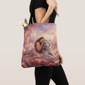 Celestial White Tiger Fantasy Tote Bag (Dichtbij)