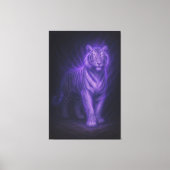Celestial White Tiger – Sapphire Spirit Surge Canvas Afdruk (Voorkant)