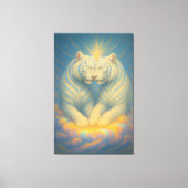 Celestial White Tiger Soulmates – Sacred Light Lov Canvas Afdruk (Voorkant)