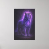 Celestial White Tiger – Stormlit Azure Majesty Canvas Afdruk (Voorkant)