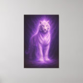 Celestial White Tiger – Violet Spirit Ascension Canvas Afdruk (Voorkant)