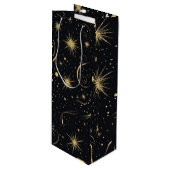Celestial Wine Gift Bag Wijn Cadeautas (Voorkant Gekanteld)