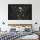 Celestial Winged White Tiger & Cub | ManJiangHong  Canvas Afdruk (Insitu (Slaapkamer))