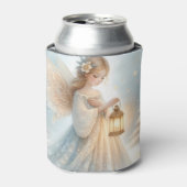 Celestial Winter Angel Lantern of Comfort Blikjeskoeler (Blikje Voorkant)