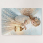 Celestial Winter Angel Lantern of Comfort Legpuzzel (Horizontaal)