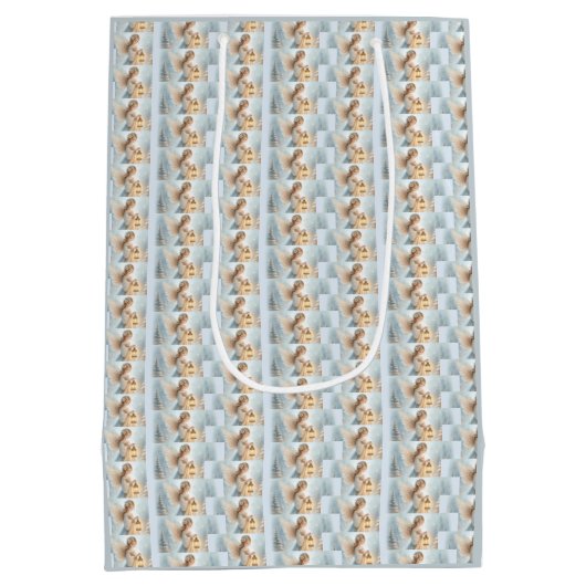 Celestial Winter Angel Lantern of Comfort Medium Cadeauzakje (Achterkant)