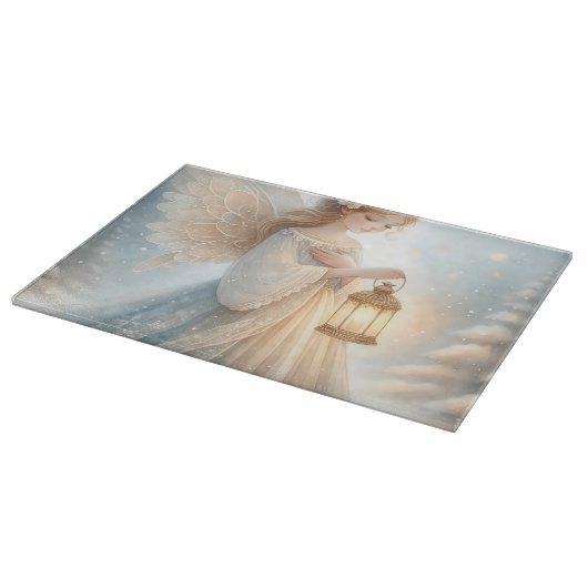 Celestial Winter Angel Lantern of Comfort Snijplank (Hoek)