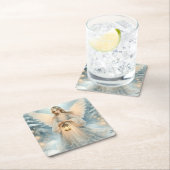 Celestial Winter Angel Lantern of Grace Kartonnen Onderzetters (Insitu)